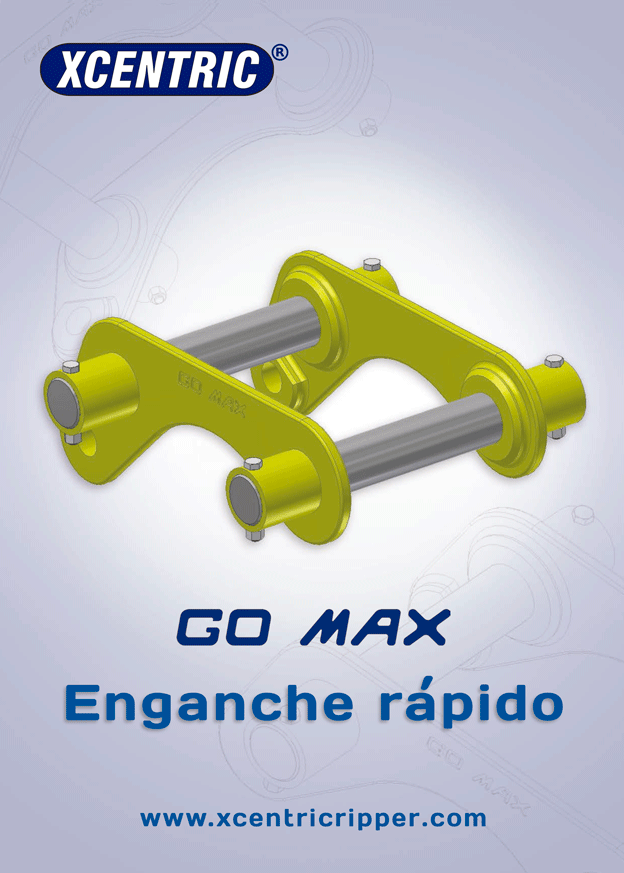 Portada del catálogo del enganche rápido GO MAX en español, que funciona como botón para abrir el catálogo en PDF
